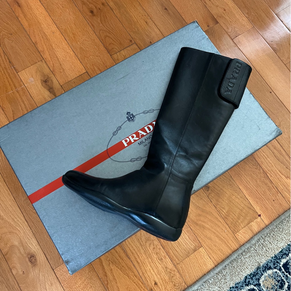 AUTHENTIC Prada Nappa Sport leather boots